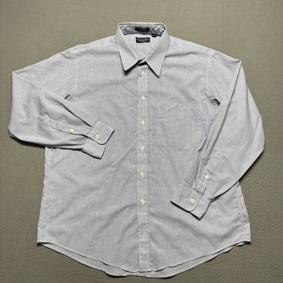 Dior Other - Christian Dior Monsieur Dress Shirt Mens 17 1/2 - 35 Blue Striped Career Office